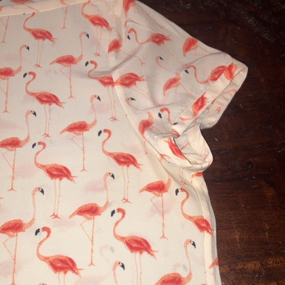 Kate spade flamingo pink short sleeve blouse 12 - Picture 4 of 9